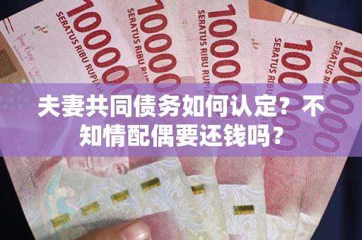 济南夫妻共同债务如何认定？不知情配偶要还钱吗？