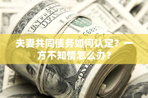 济南夫妻共同债务如何认定？一方不知情怎么办？